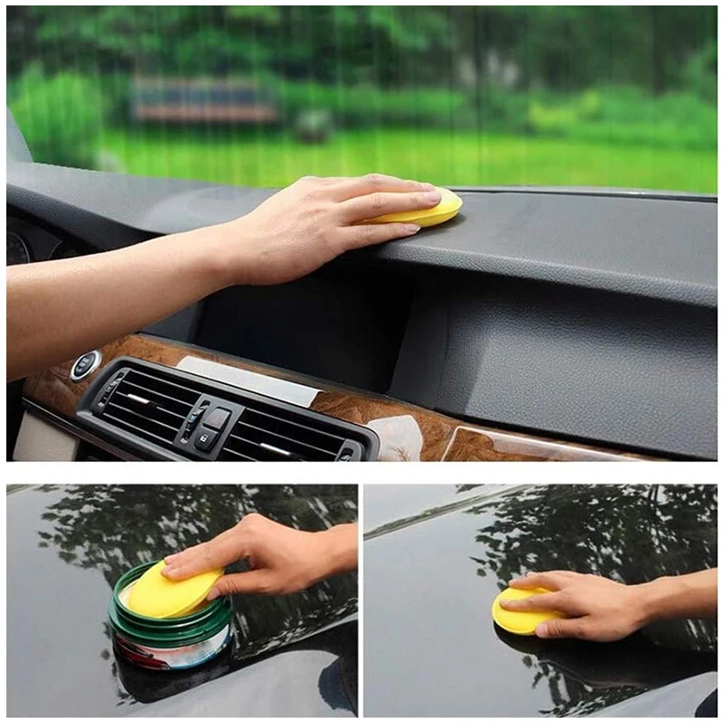 Car Wax Polishing Pad - 12Pcs Round Car Waxing Polish Foam