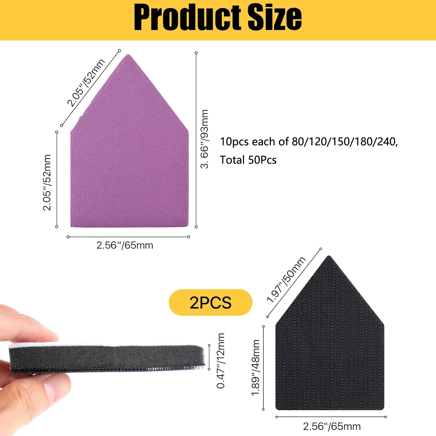 65X92mm Triangle Sanding Paper - огляд і ціна Car Wax Polishing Pad