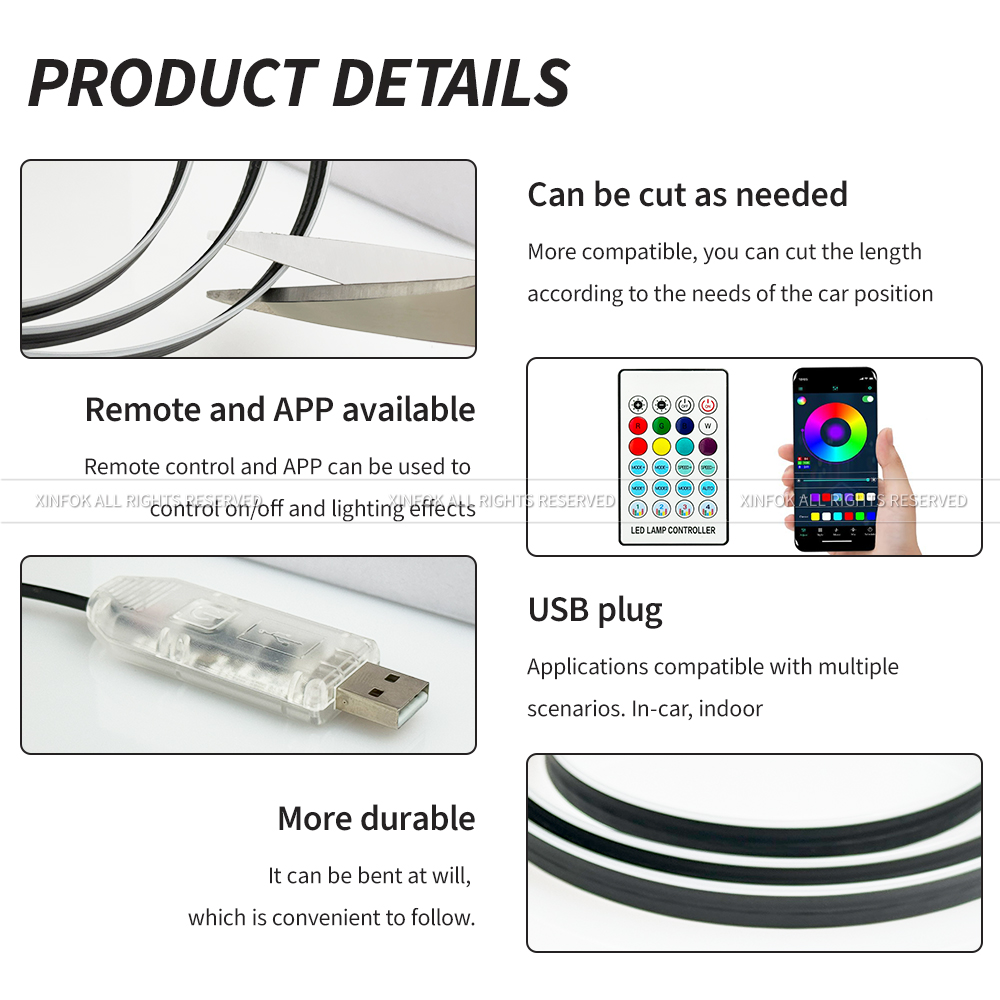 140cm USB Dreamcolor Acrylic I - огляд і ціна Car Accessories Wholesale