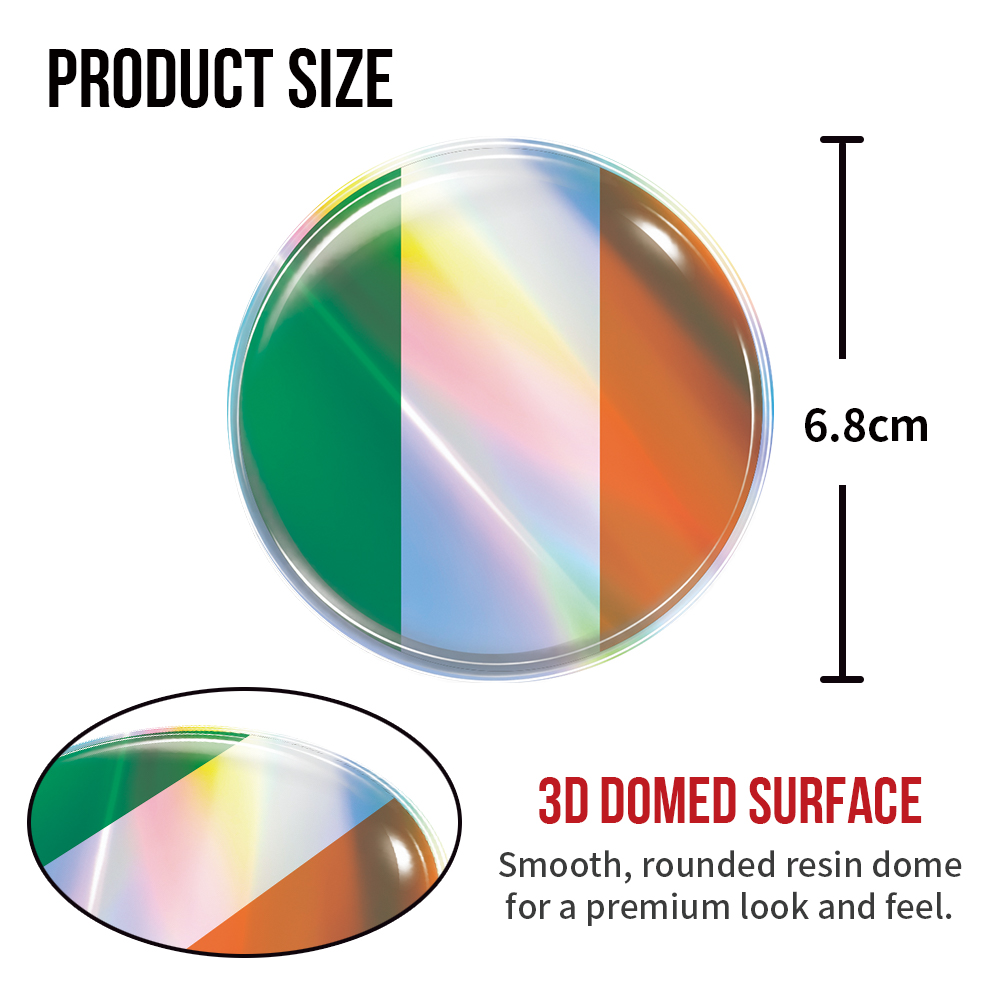 Irish Flag 3D Domed Resin Stic - огляд і ціна Car Accessories Ireland