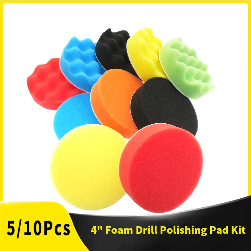 5/10 Pcs 4 Inch Foam Drill Pol - огляд і ціна Car Wax Polishing Pad